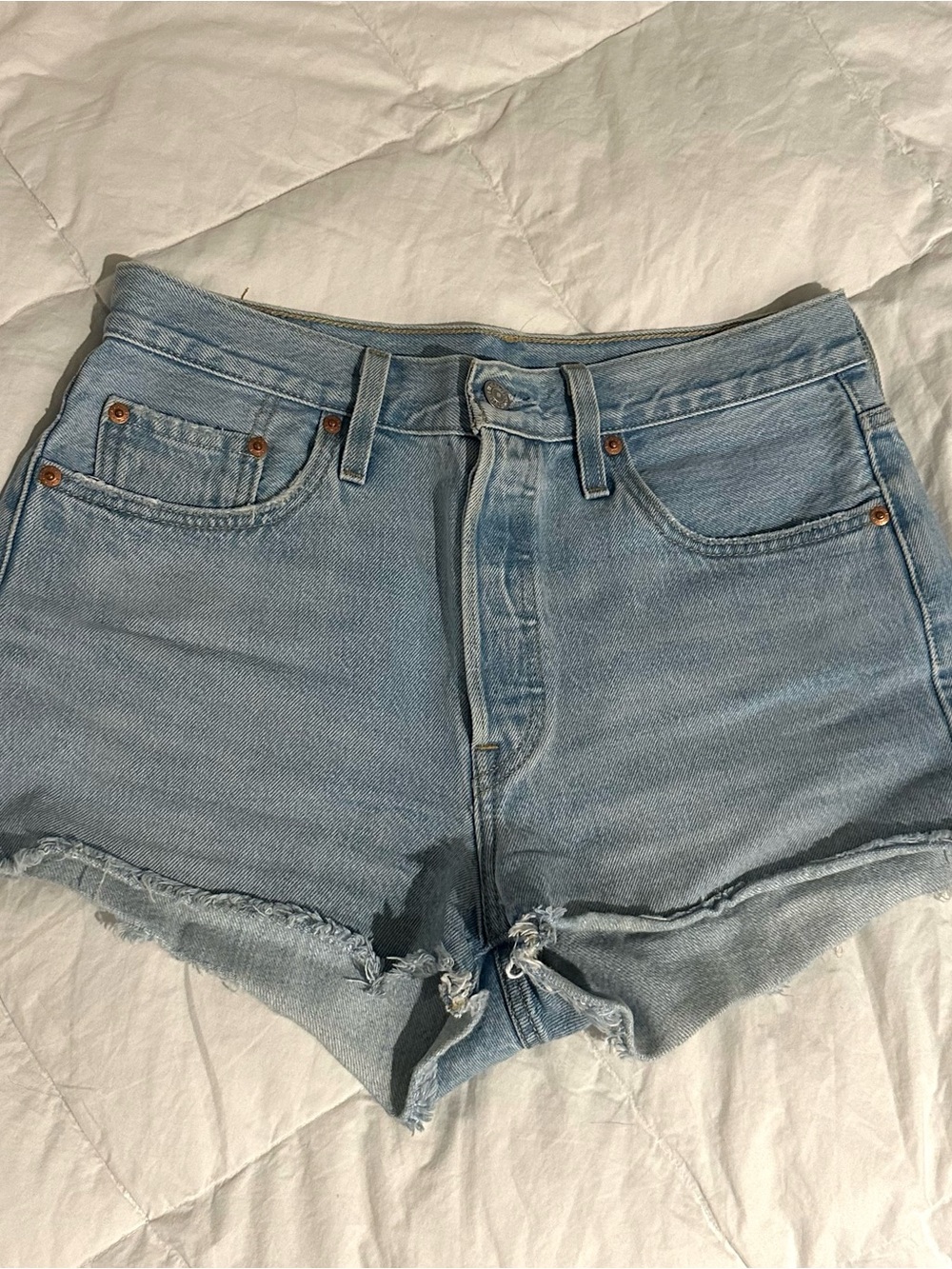 Levi’s 501 Light Blue Denim High-Rise Women’s Shorts